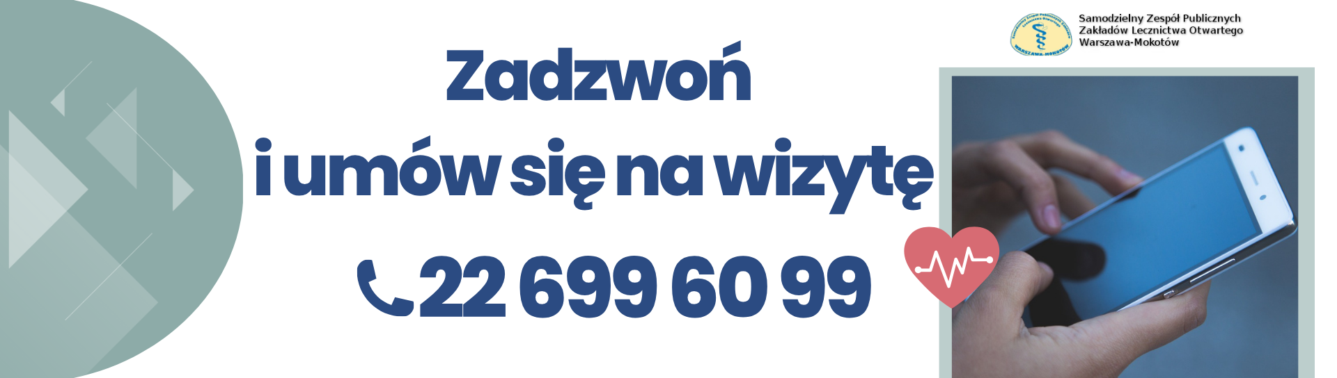 baner promujący umawianie się na wizytę poprzez telefon