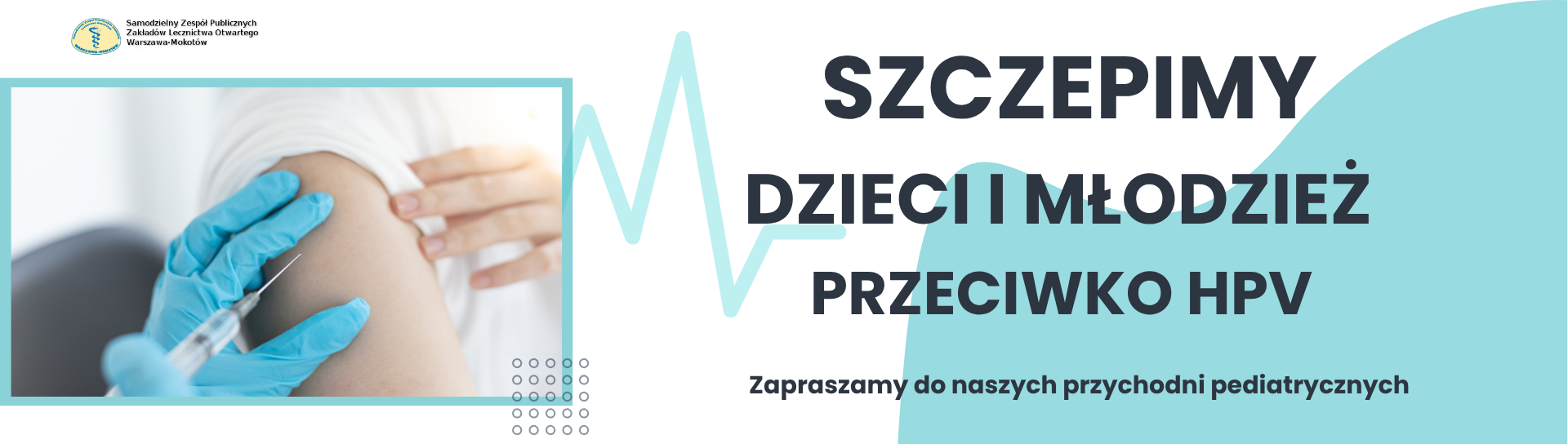 baner reklamujący usługi szczepienia przeciwko hpv