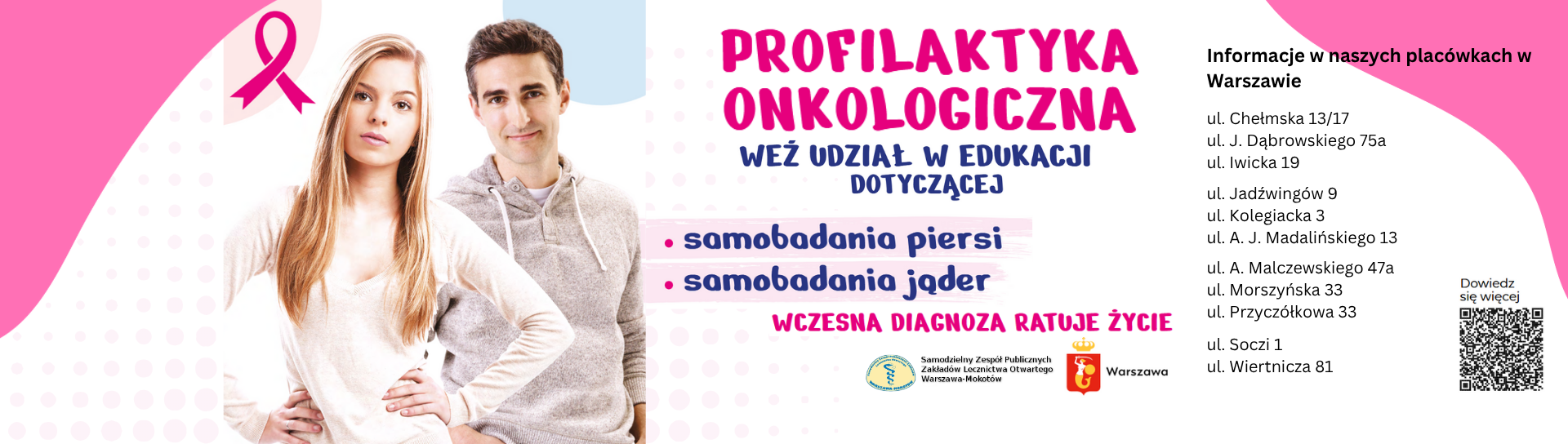 baner reklamujący program profilaktyki onkologicznej