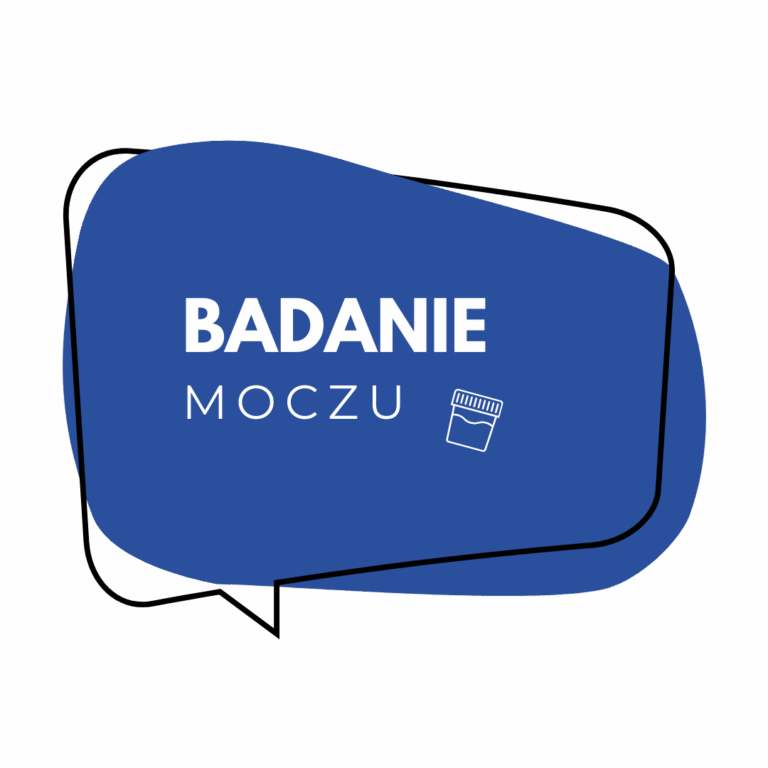 Badanie moczu– baner z ikoną pojemnika na mocz