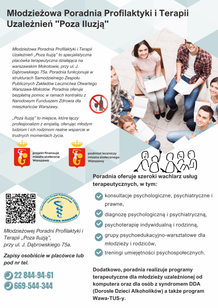 plakat dotyczący programu uzależnień