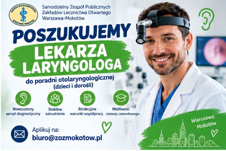 Rekrutacja Lekarza Laryngologa